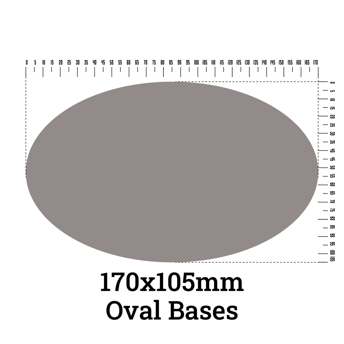 170x105mm Oval Base - Wargame Base World