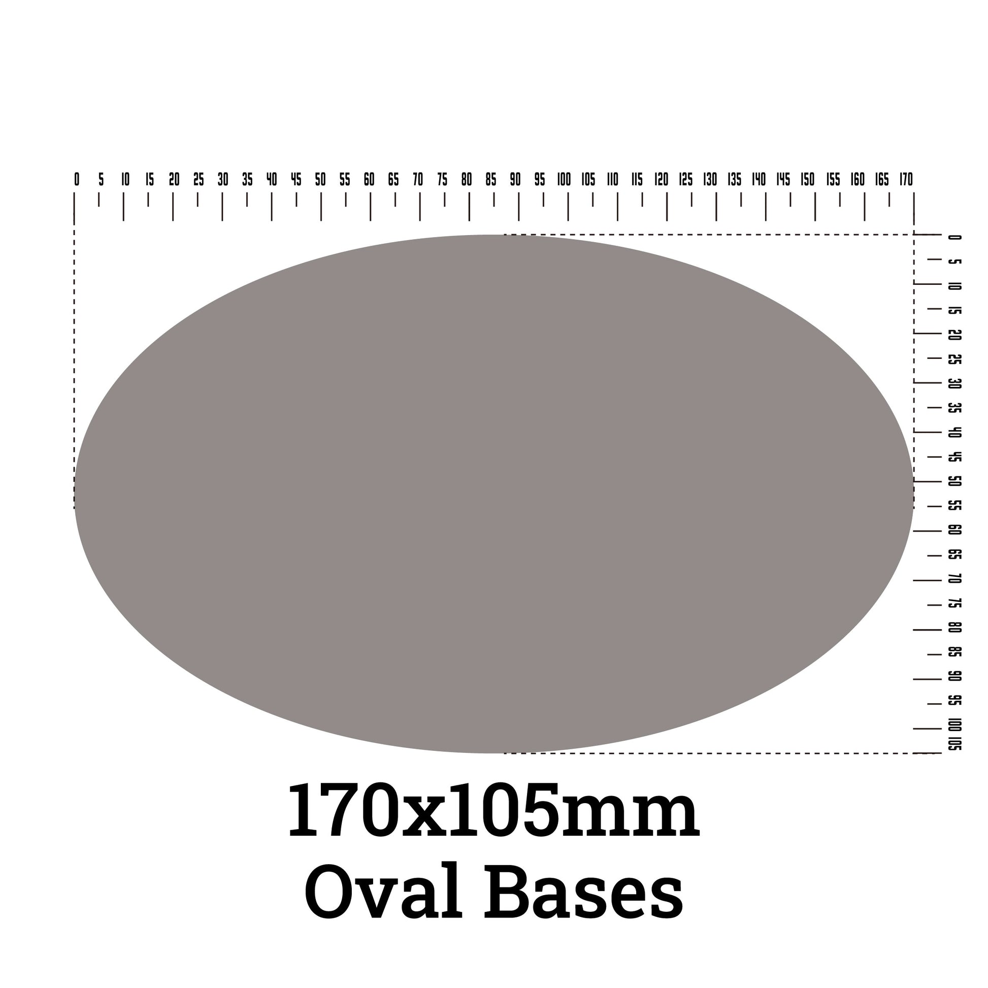 170x105mm Oval Base - Wargame Base World