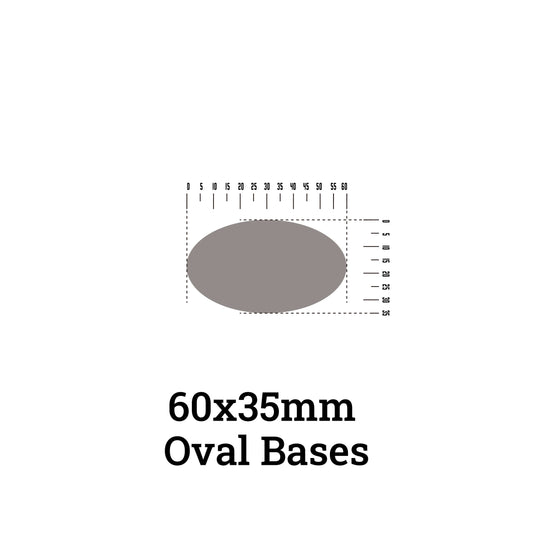 Oval Base - 60x35mm For Miniatures - Wargame Base World