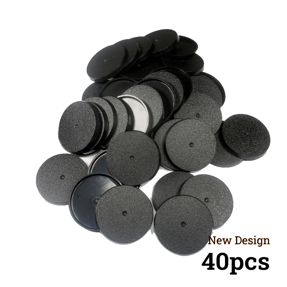 Precision-Molded 40mm Round Bases - Industrial Grade ABS Foundation for Elite Miniatures - Wargame Base World