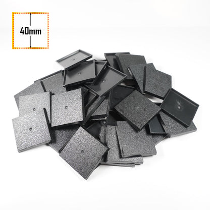 40mm Square Bases - Precision Plastic Foundation for Monstrous Infantry & Large Miniatures` - Wargame Base World