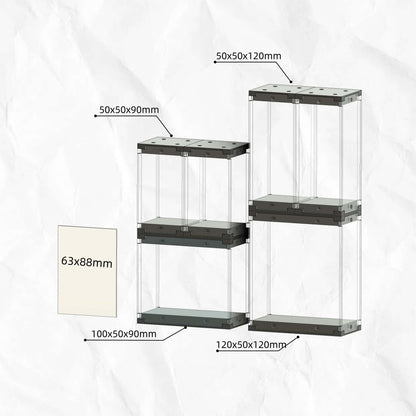 Miniature Acrylic Display Case - PETG Carbon Fiber Base | Wargame Base World - Wargame Base World