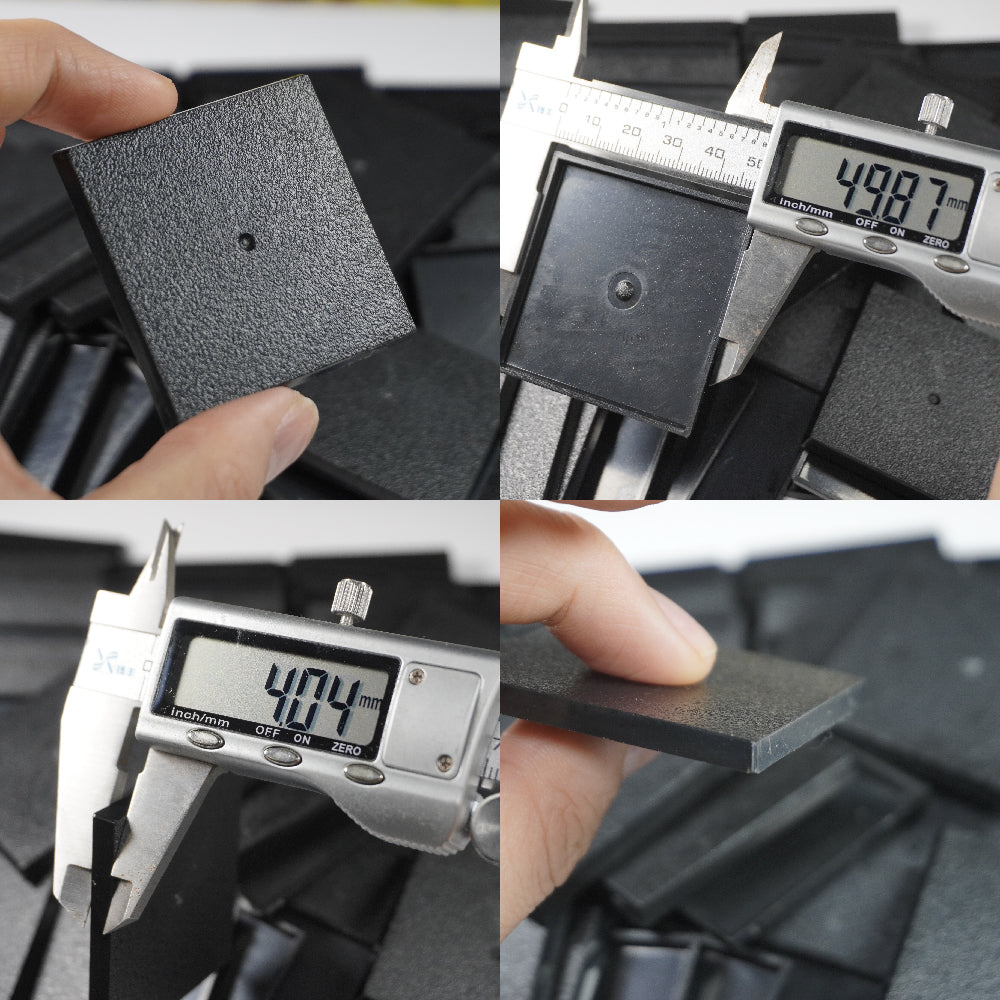 50mm Square Bases - Heavy-Duty Plastic Foundation for Large Monsters & War Machines - Wargame Base World