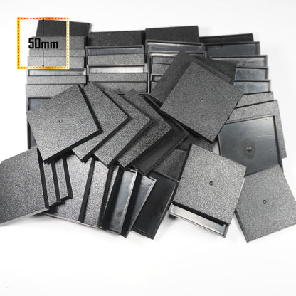 50mm Square Bases - Heavy-Duty Plastic Foundation for Large Monsters & War Machines - Wargame Base World
