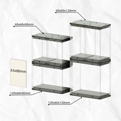 Miniature Acrylic Display Case - PETG Carbon Fiber Base | Wargame Base World - Wargame Base World