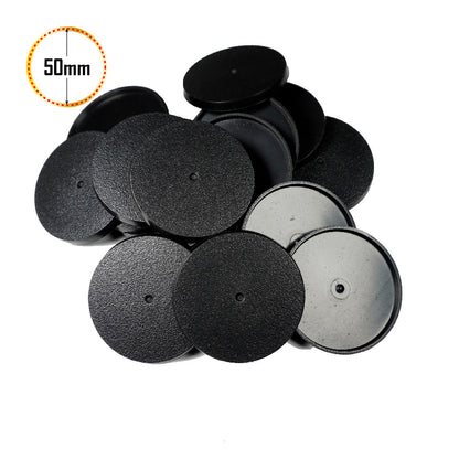 50mm Round Bases - Compatible with Warhammer 40k Dreadnoughts & Large Scale Monsters - Wargame Base World