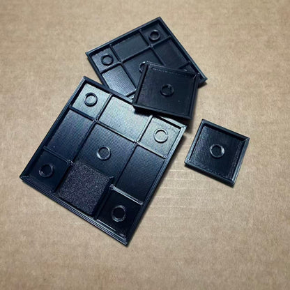 3D Printed ABS Square Bases with Magnet Slots - 20mm to 60mm
