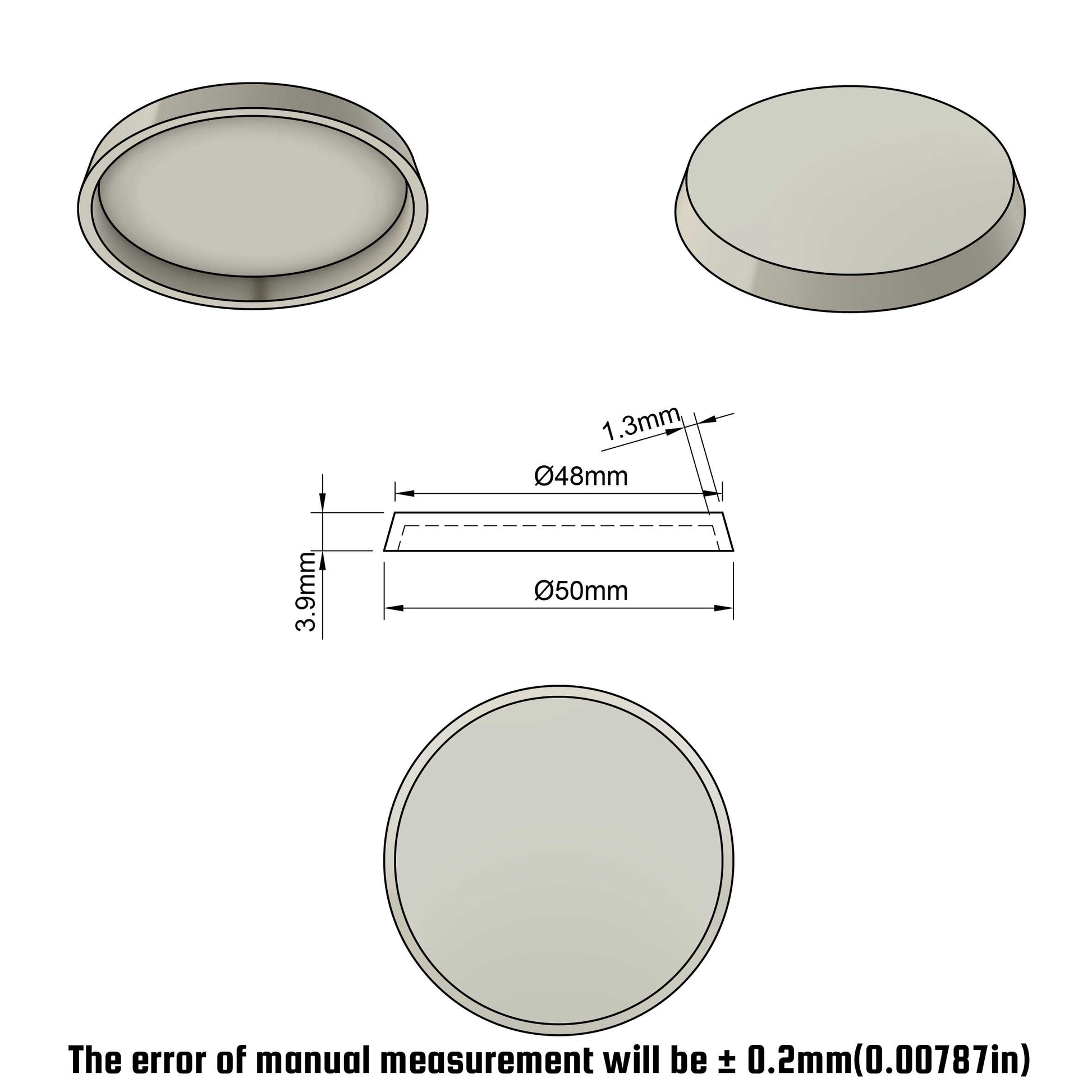 50mm Round Bases - Compatible with Warhammer 40k Dreadnoughts & Large Scale Monsters - Wargame Base World