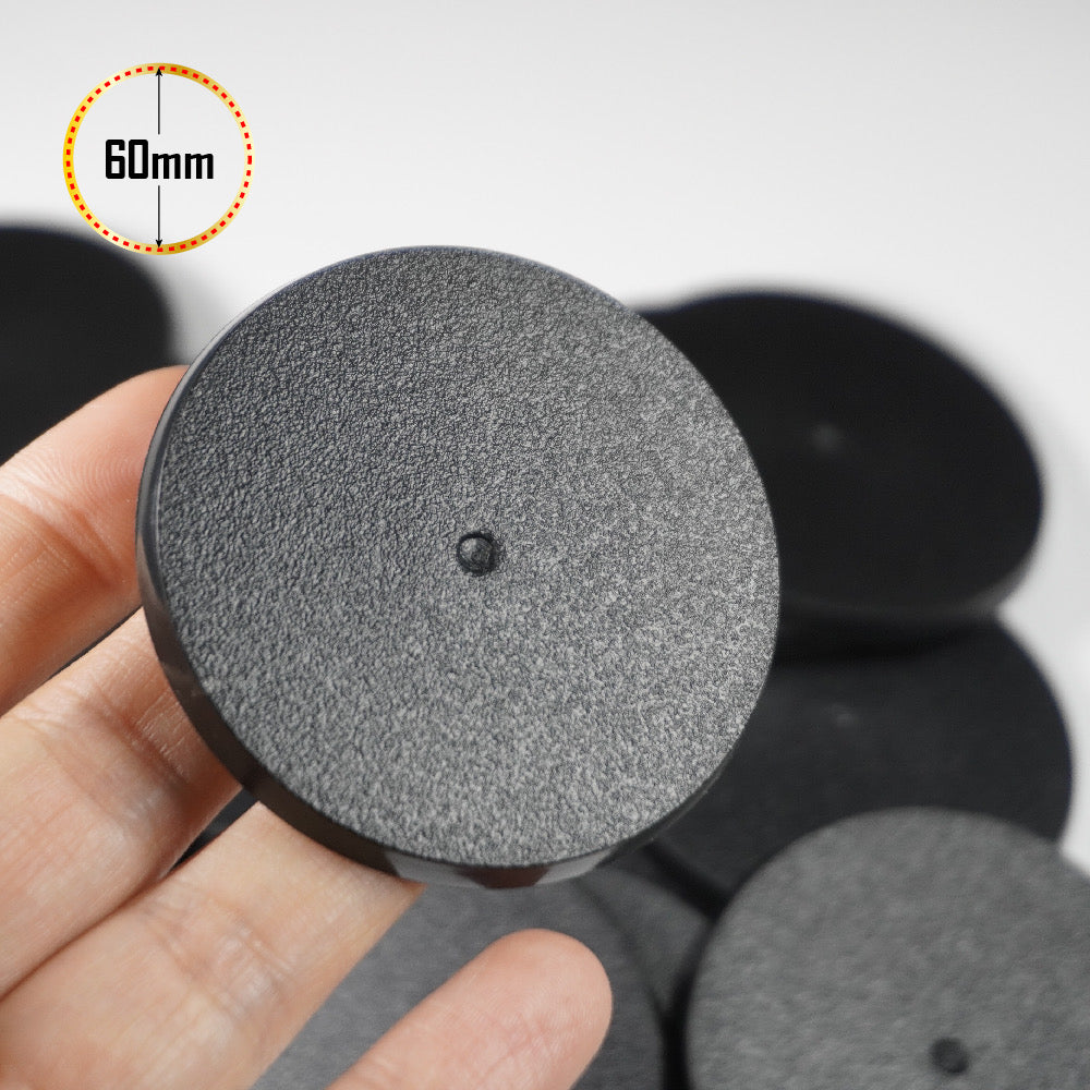 Plastic 60mm Round Bases For 3D print Miniature - Wargame Base World