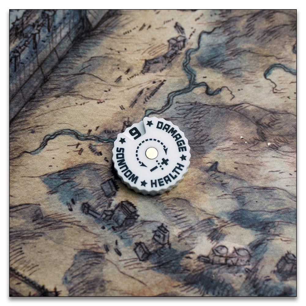25mm 0-9 Wounds Tracker - Wargame Base World