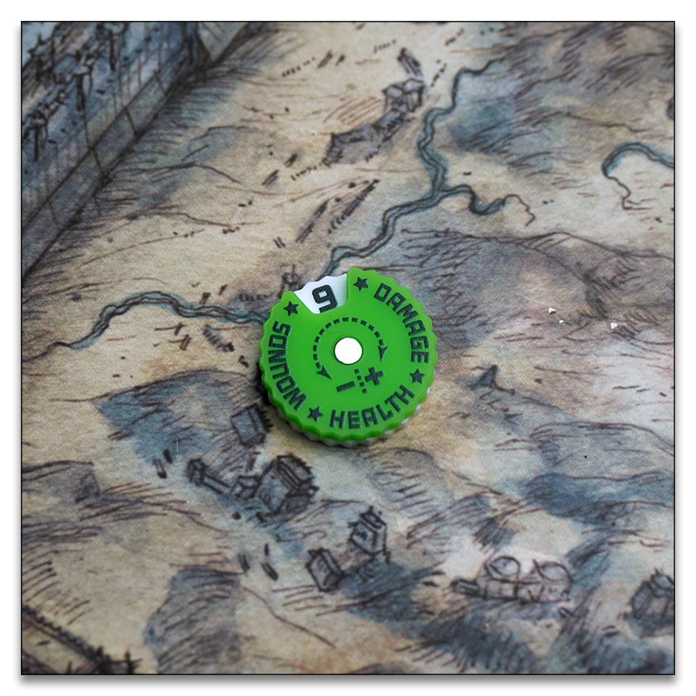 25mm 0-9 Wounds Tracker - Wargame Base World