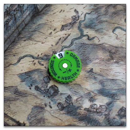 25mm 0-9 Wounds Tracker - Wargame Base World