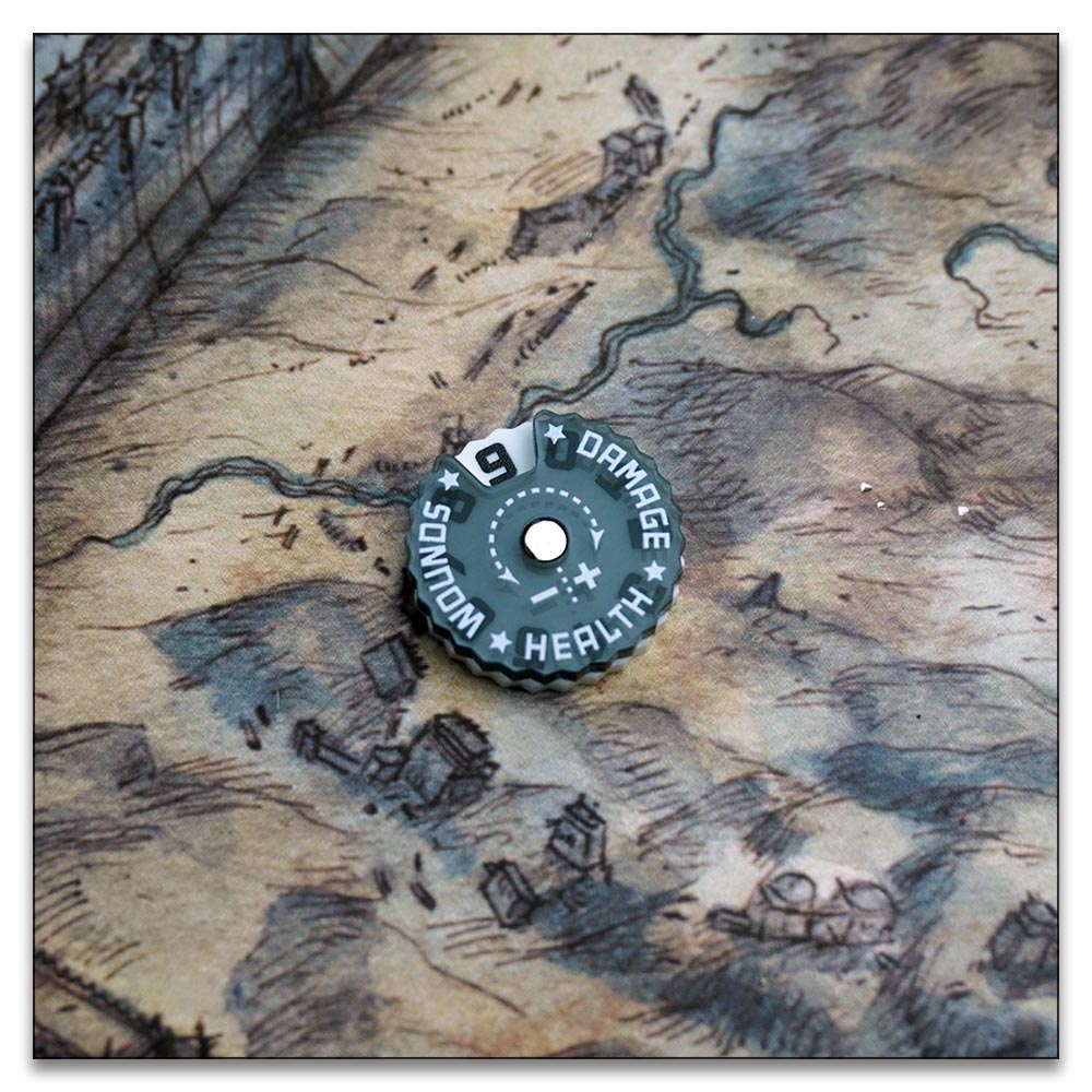 25mm 0-9 Wounds Tracker - Wargame Base World