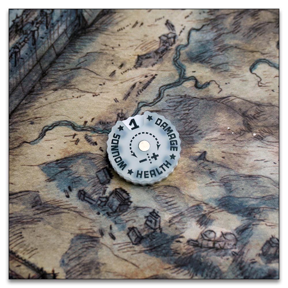 25mm 0-9 Wounds Tracker - Wargame Base World