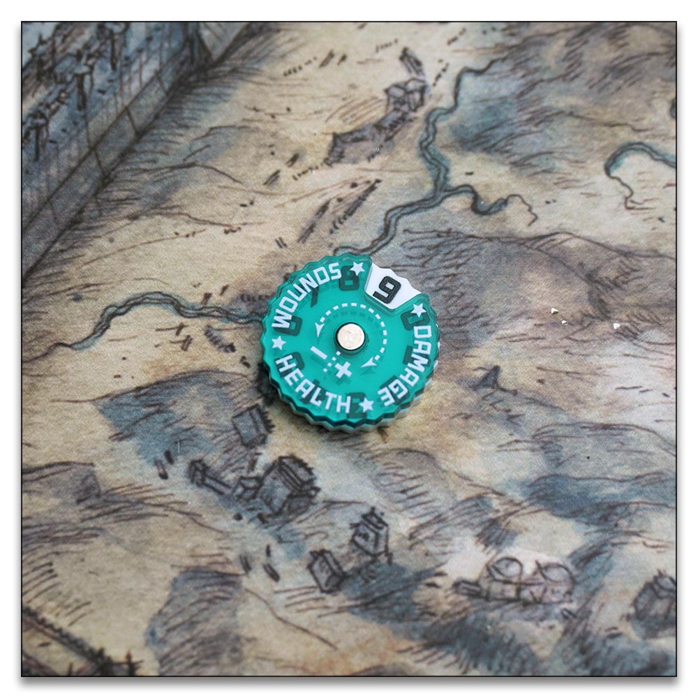 25mm 0-9 Wounds Tracker - Wargame Base World