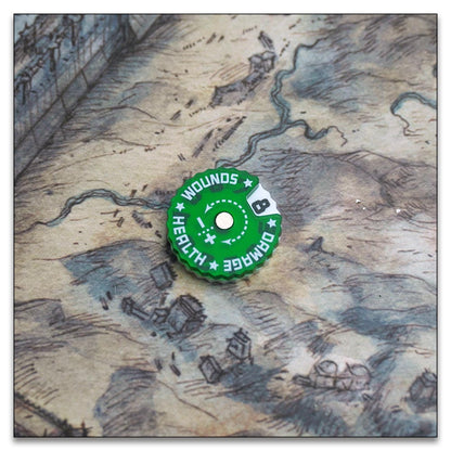 25mm 0-9 Wounds Tracker - Wargame Base World