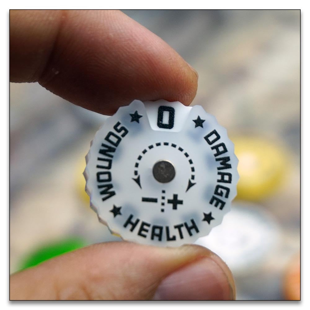 25mm 0-9 Wounds Tracker - Wargame Base World