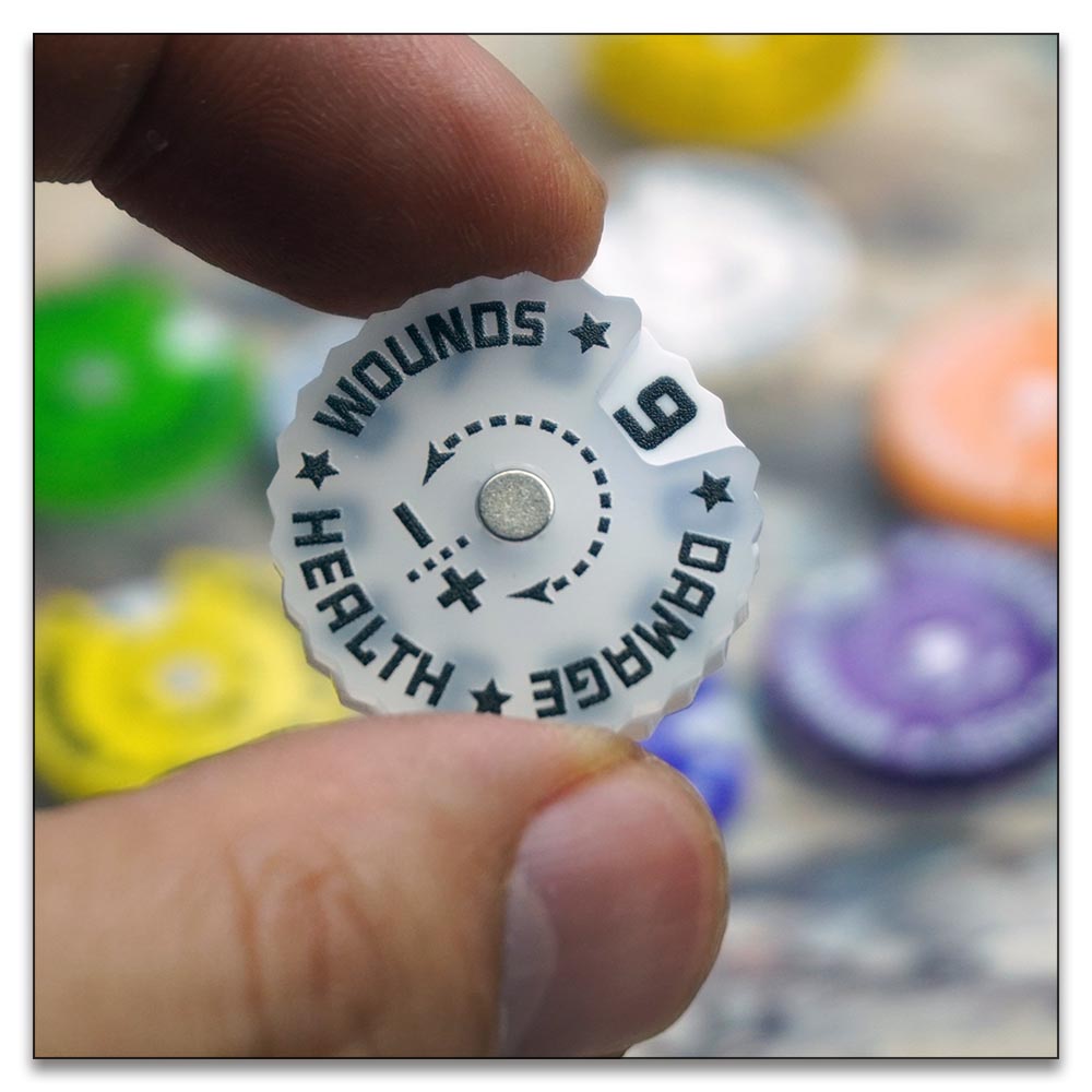 25mm 0-9 Wounds Tracker - Wargame Base World