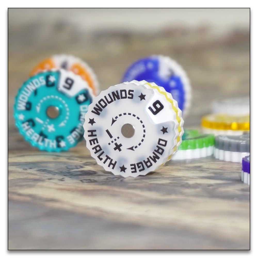 25mm 0-9 Wounds Tracker - Wargame Base World