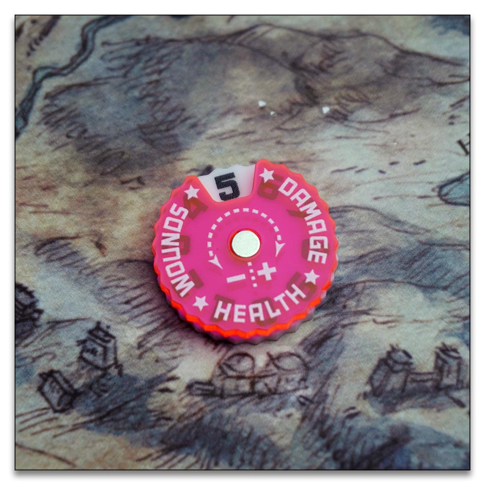 25mm 0-9 Wounds Tracker - Wargame Base World