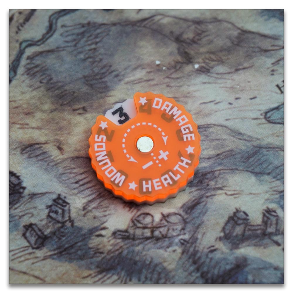 25mm 0-9 Wounds Tracker - Wargame Base World
