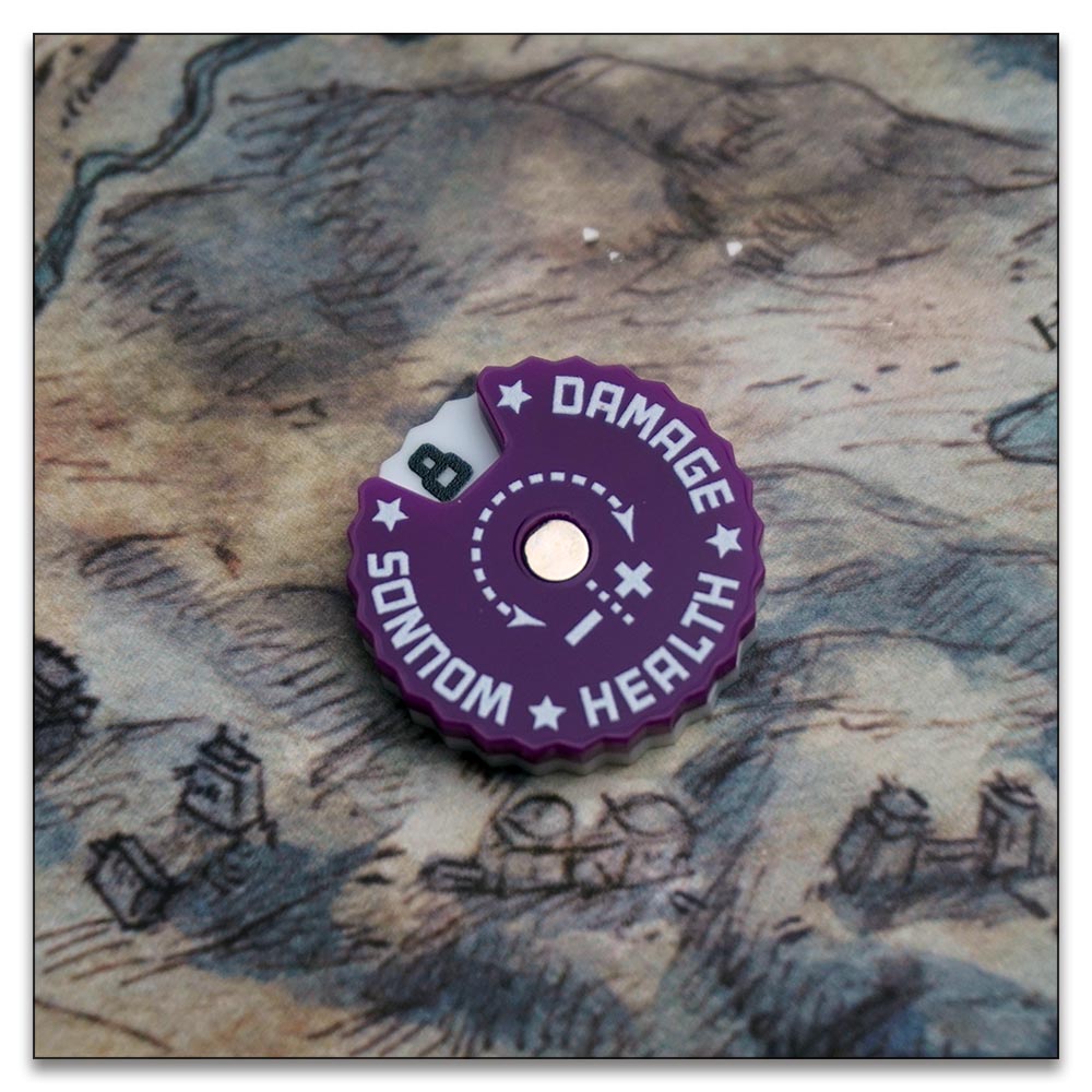 25mm 0-9 Wounds Tracker - Wargame Base World