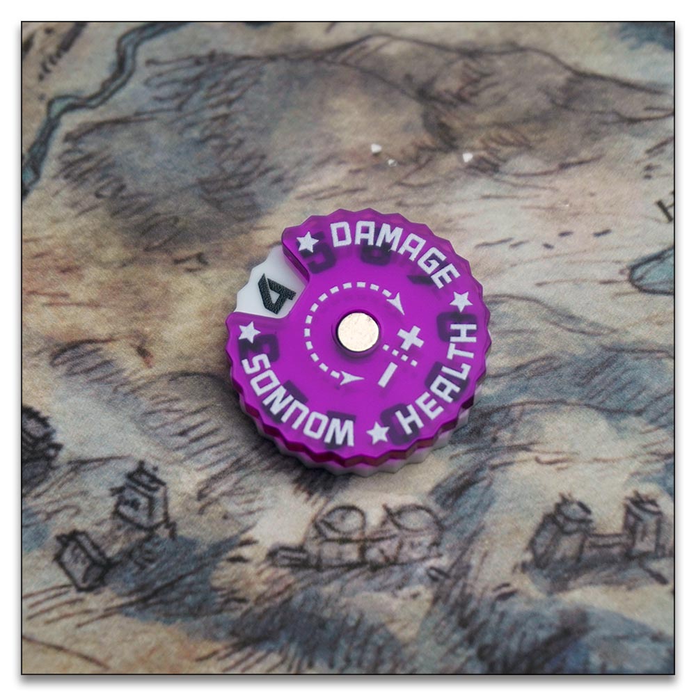 25mm 0-9 Wounds Tracker - Wargame Base World