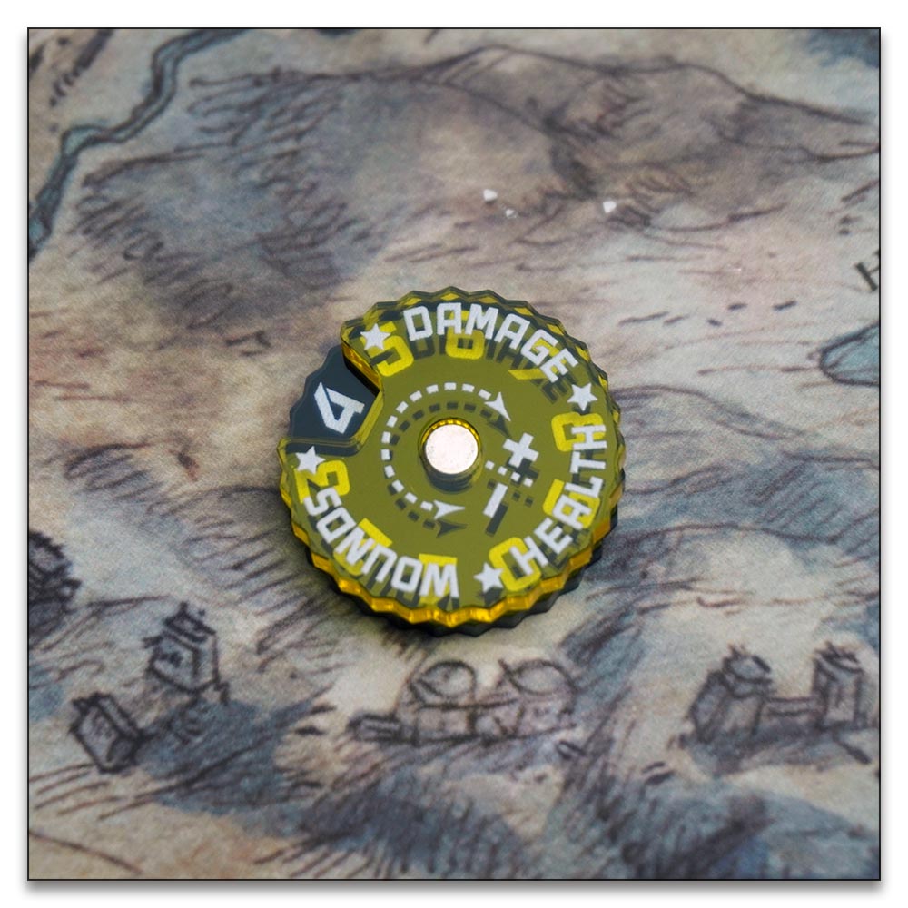 25mm 0-9 Wounds Tracker - Wargame Base World
