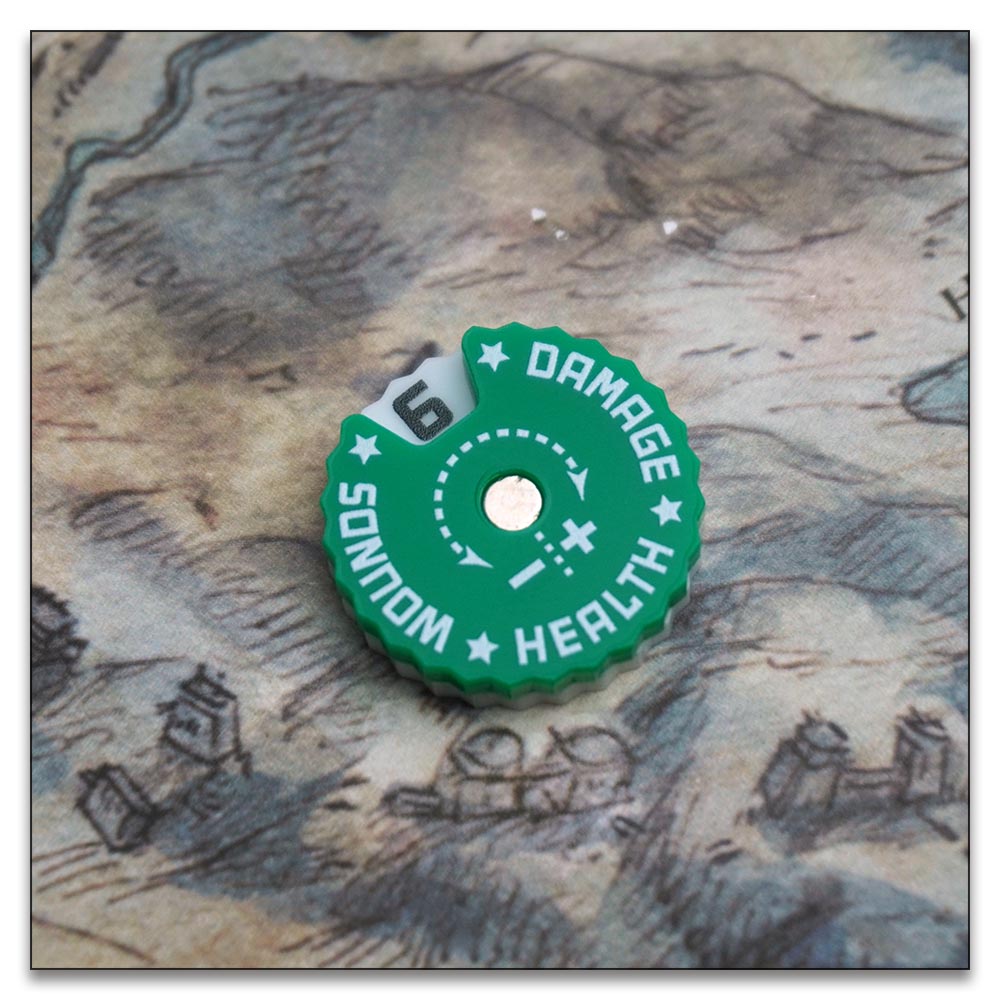 25mm 0-9 Wounds Tracker - Wargame Base World