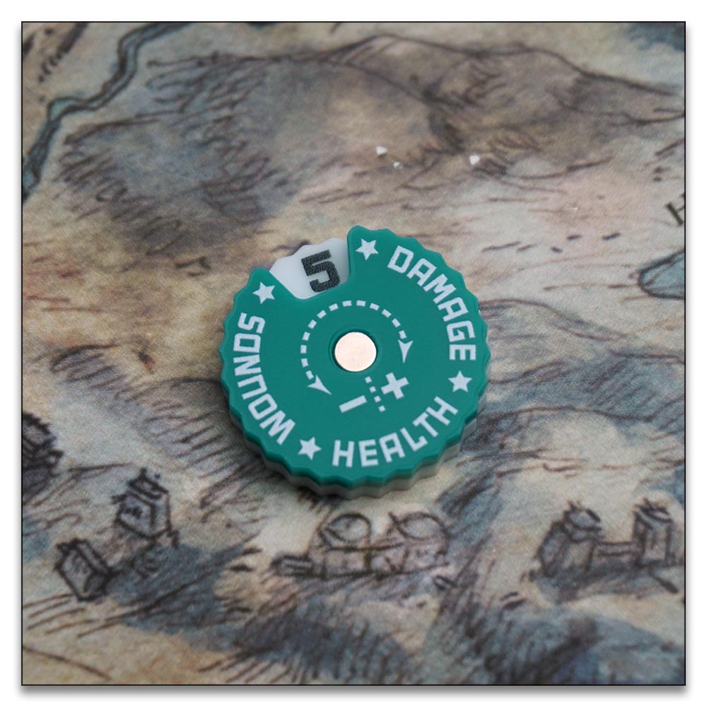25mm 0-9 Wounds Tracker - Wargame Base World