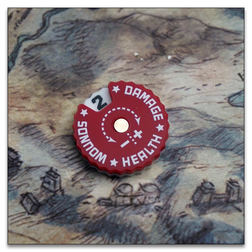 25mm 0-9 Wounds Tracker - Wargame Base World