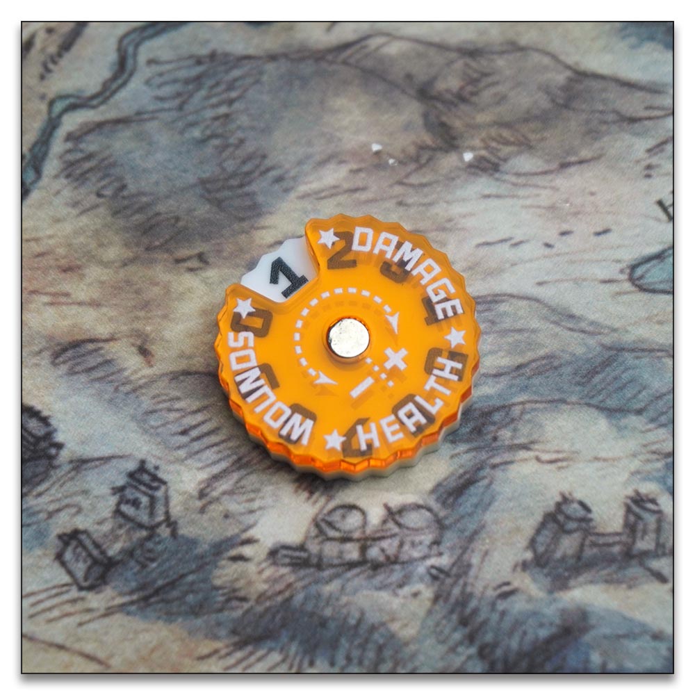 25mm 0-9 Wounds Tracker - Wargame Base World