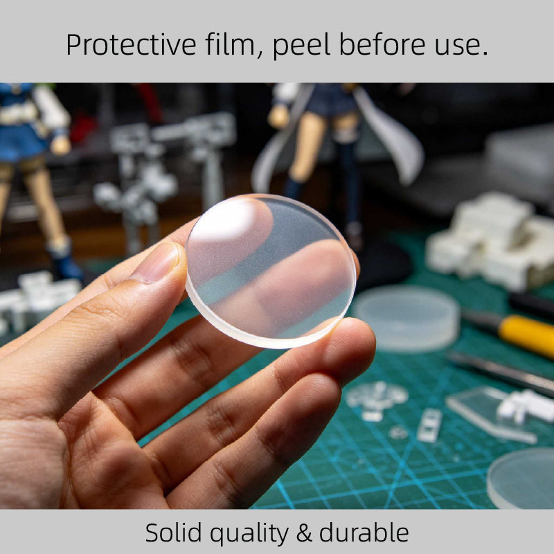 Clear Acrylic Bases - Premium Transparent Foundation for Miniatures (Round, Square, Oval & More) - Wargame Base World