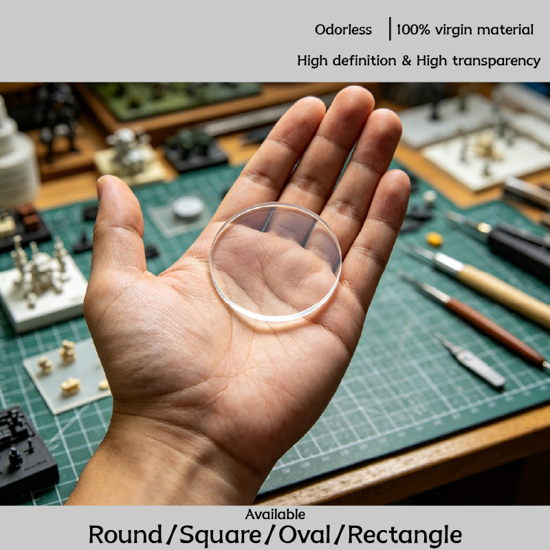 Clear Acrylic Bases Round/Square/Rectangle/Oval 3mm Thickness