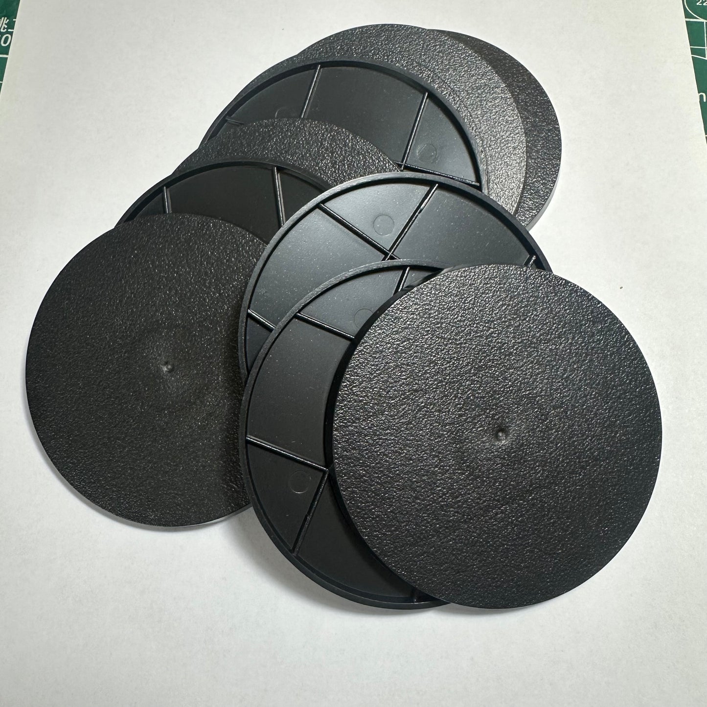80mm Round Bases - Precision Plastic Foundation for Large Monsters & Dreadnoughts - Wargame Base World