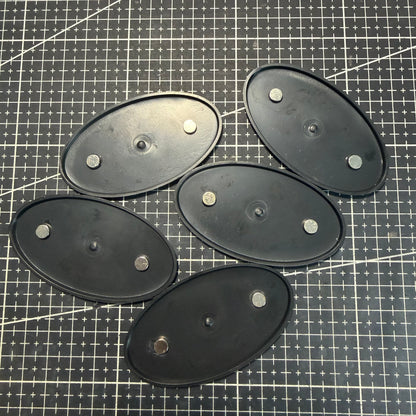 75x42mm Oval Bases - High-Impact Plastic Foundation for Heavy Cavalry & Bikers - Wargame Base World