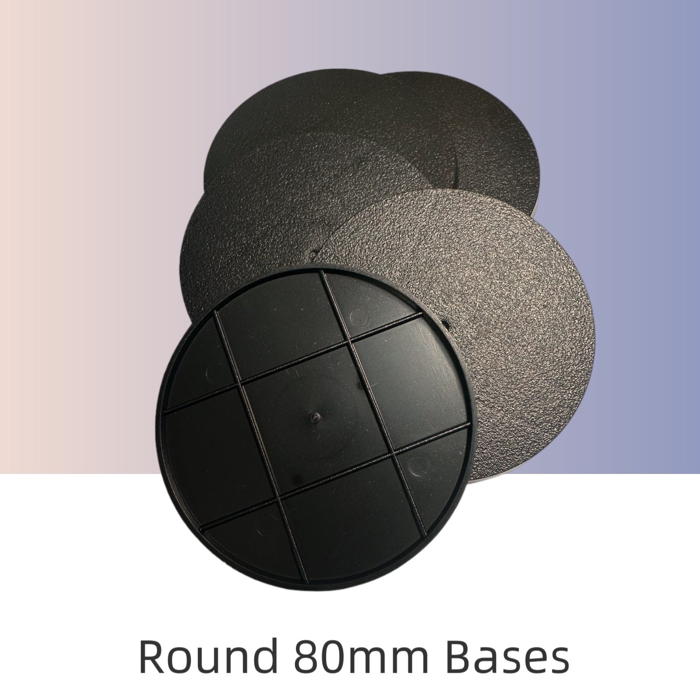 80mm Round Bases - Precision Plastic Foundation for Large Monsters & Dreadnoughts - Wargame Base World