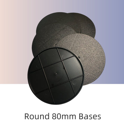 80mm Round Bases - Precision Plastic Foundation for Large Monsters & Dreadnoughts - Wargame Base World