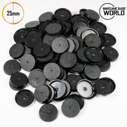 25mm Round Bases - Compatible with Warhammer 40k & Leading Tabletop Miniatures - Wargame Base World