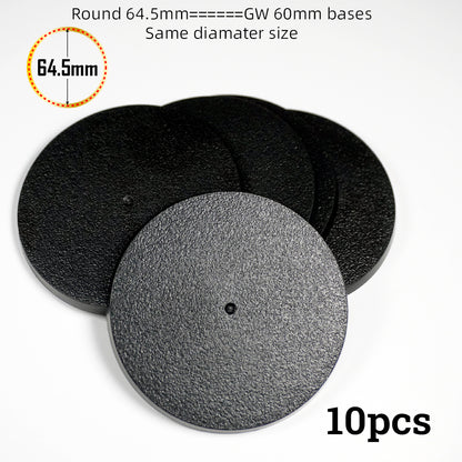 Plastic 60mm Round Bases For 3D print Miniature - Wargame Base World