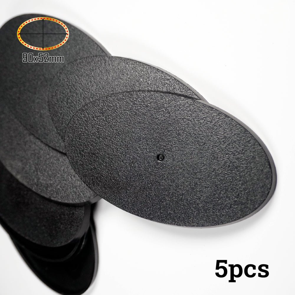 90x52mm Oval Bases - Precision Plastic Foundation for Heavy Cavalry & War Machines - Wargame Base World