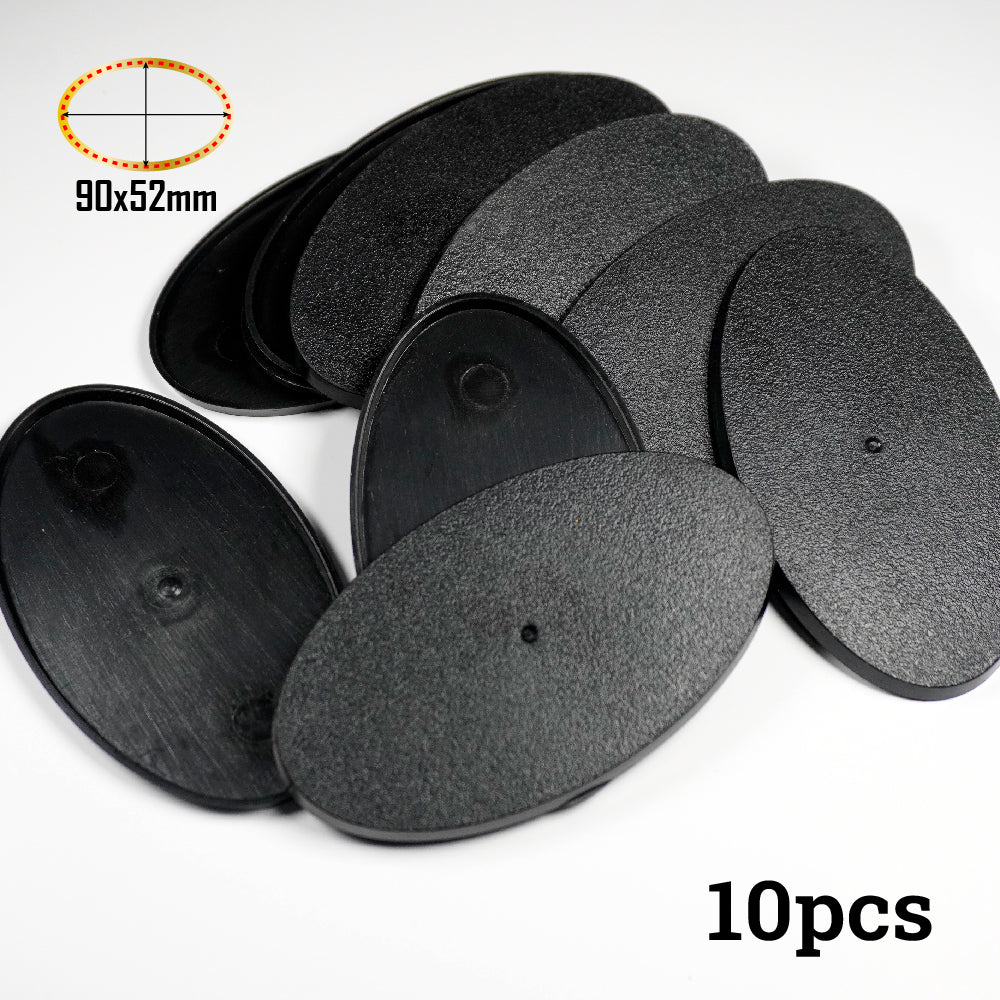 90x52mm Oval Bases - Precision Plastic Foundation for Heavy Cavalry & War Machines - Wargame Base World
