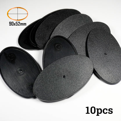 90x52mm Oval Bases - Precision Plastic Foundation for Heavy Cavalry & War Machines - Wargame Base World