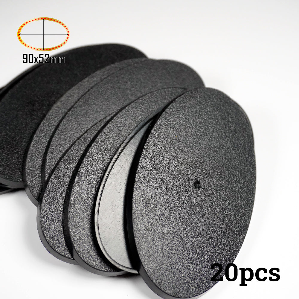 90x52mm Oval Bases - Precision Plastic Foundation for Heavy Cavalry & War Machines - Wargame Base World