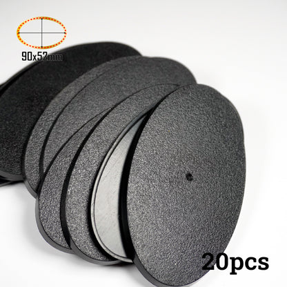90x52mm Oval Bases - Precision Plastic Foundation for Heavy Cavalry & War Machines - Wargame Base World