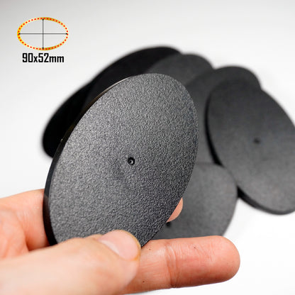 90x52mm Oval Bases - Precision Plastic Foundation for Heavy Cavalry & War Machines - Wargame Base World