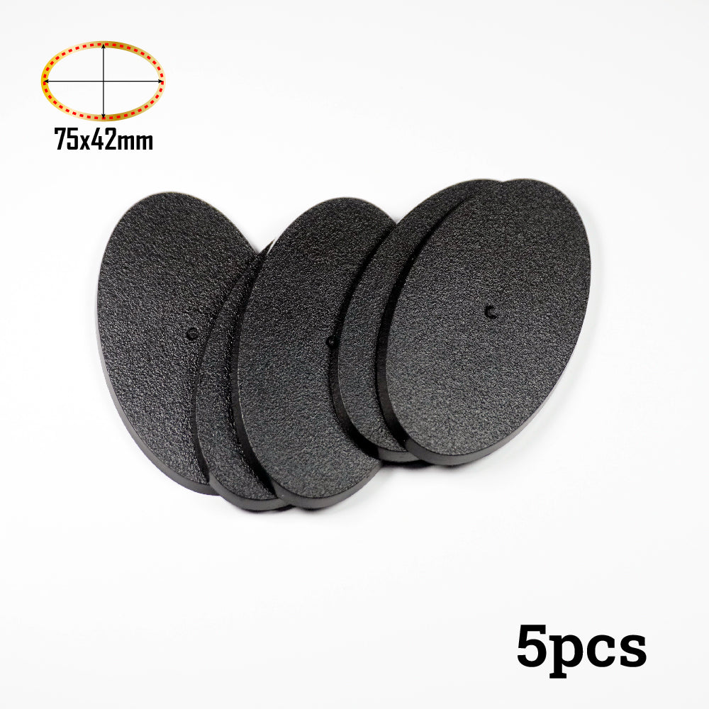 75x42mm Oval Bases - High-Impact Plastic Foundation for Heavy Cavalry & Bikers - Wargame Base World