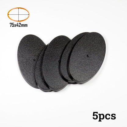 75x42mm Oval Bases - High-Impact Plastic Foundation for Heavy Cavalry & Bikers - Wargame Base World