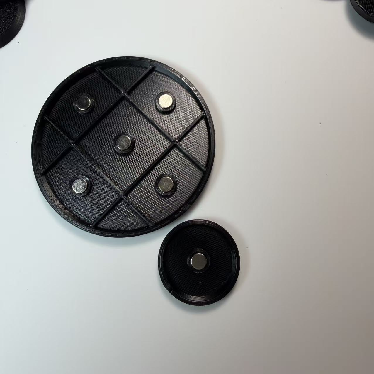 3D Printed ABS Round Bases with Magnet Slots - 25mm to 130mm
