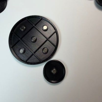 3D Printed ABS Round Bases with Magnet Slots - 25mm to 130mm